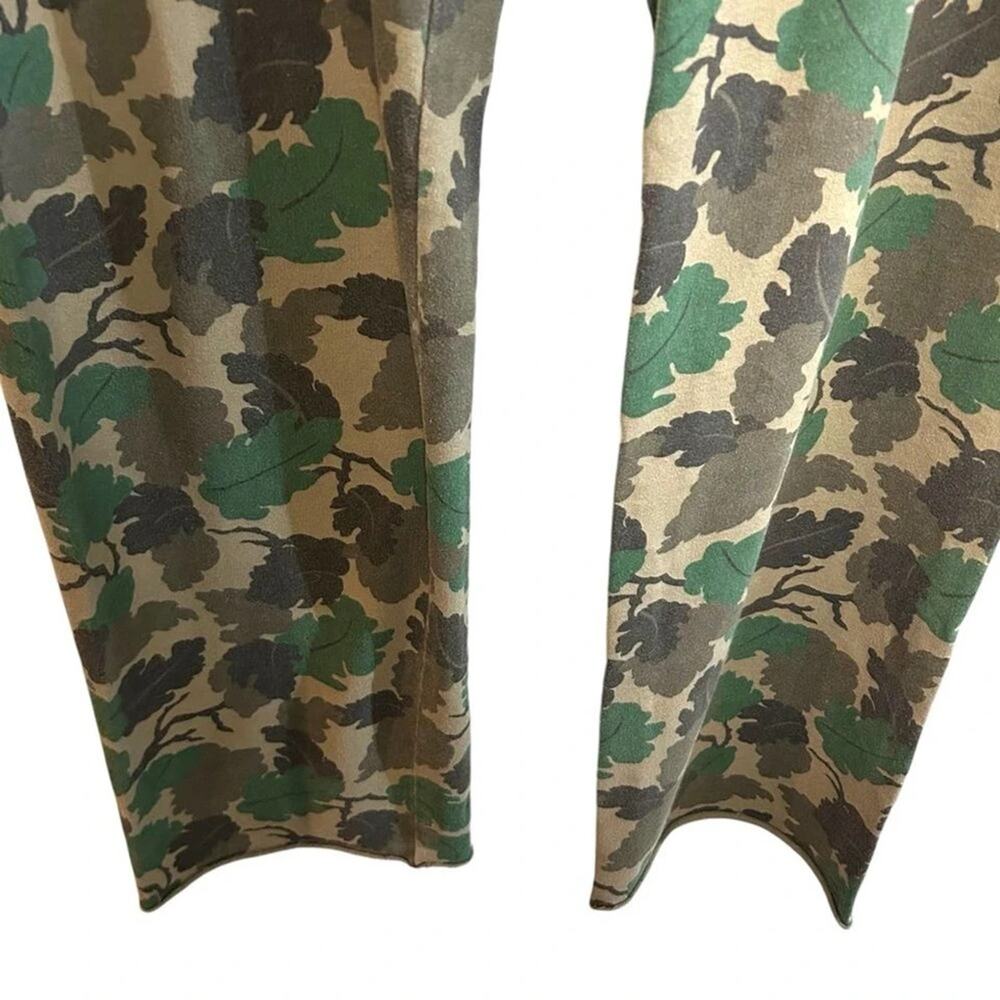 Y2K Lucky Brand Sweatpants Large Camo Leaf print Vtg 2000's Boho wide leg Nice - Picture 6 of 8
